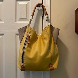 OrYANY Aquarius Colorblock Leather Shopper Tote